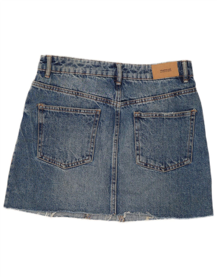 ZARA Femme Mini Jupe En Jean Petit W26 Bleu Coton