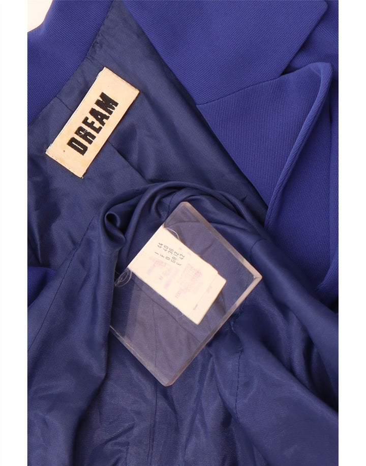 Dream Veste blazer croisée à manches courtes pour femme UK 12 Bleu moyen