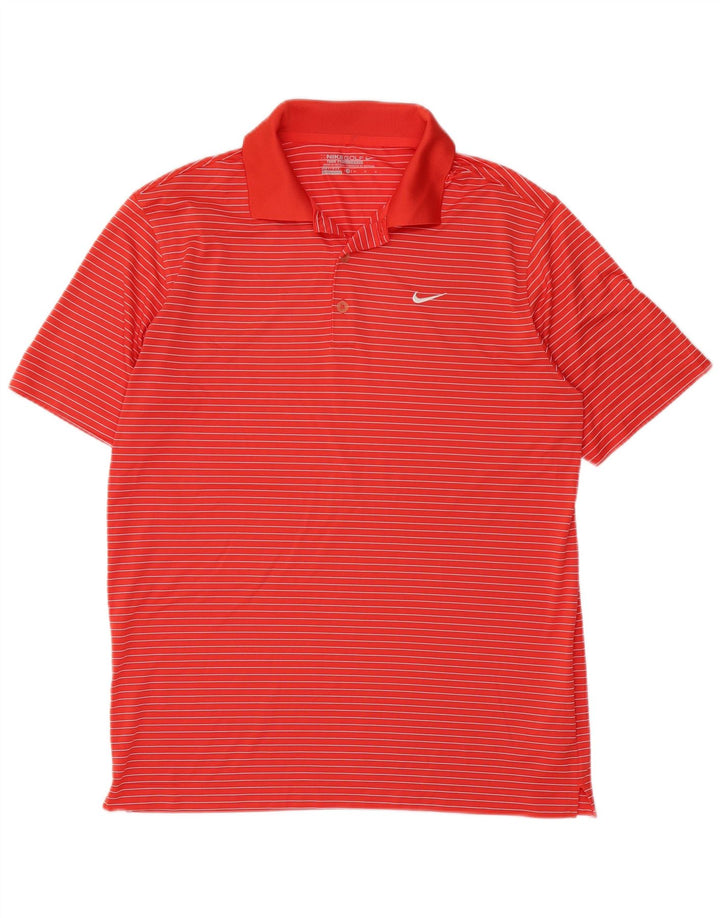 Nike Polo Dri Fit Homme Rayé Rouge Moyen Polyester