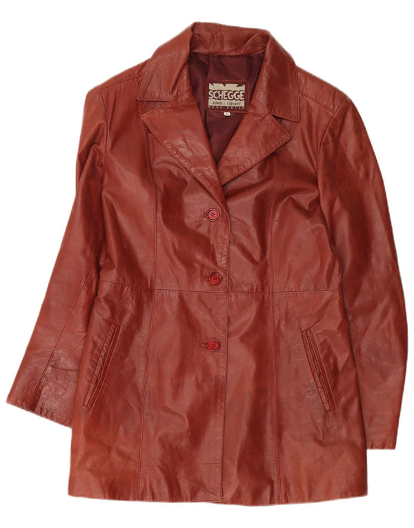 Schegge Veste blazer en cuir à 3 boutons pour femme IT 44 Cuir marron moyen