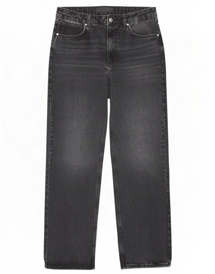 Zara Jean droit femme EU 40 Medium W30 L31 coton noir