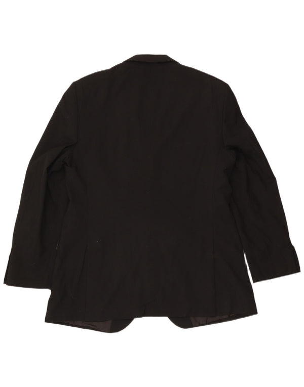 Marks & Spencer Veste blazer à 2 boutons pour homme UK 44 XL Noir Polyester