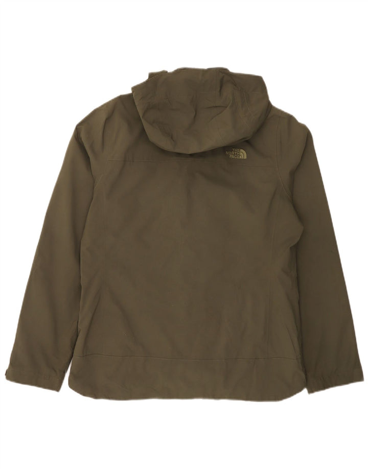 The North Face Veste coupe-vent à capuche pour femme UK 14 Kaki moyen