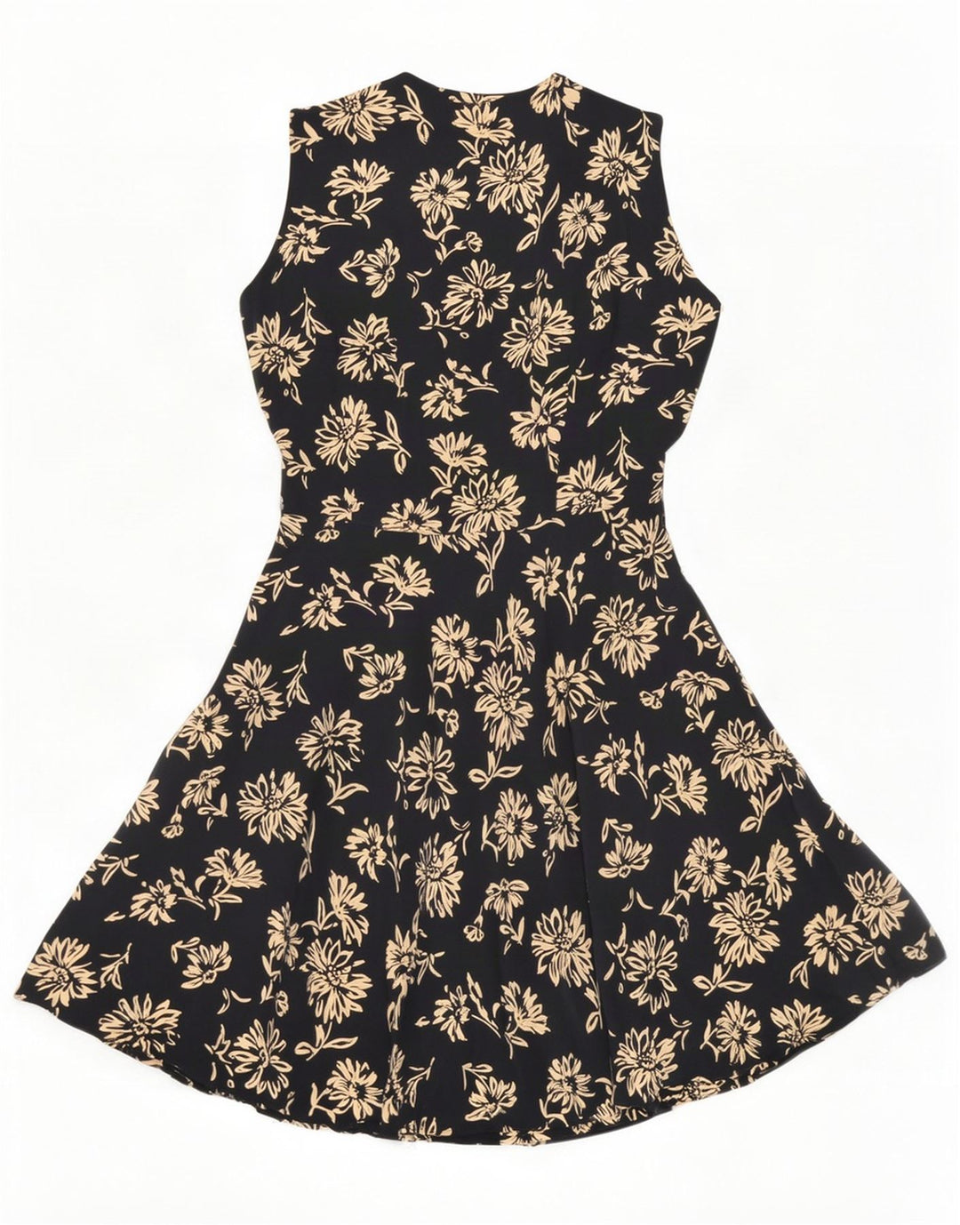 Gianfrediani Robe trapèze sans manches pour femme IT 42 Soie florale noire moyenne