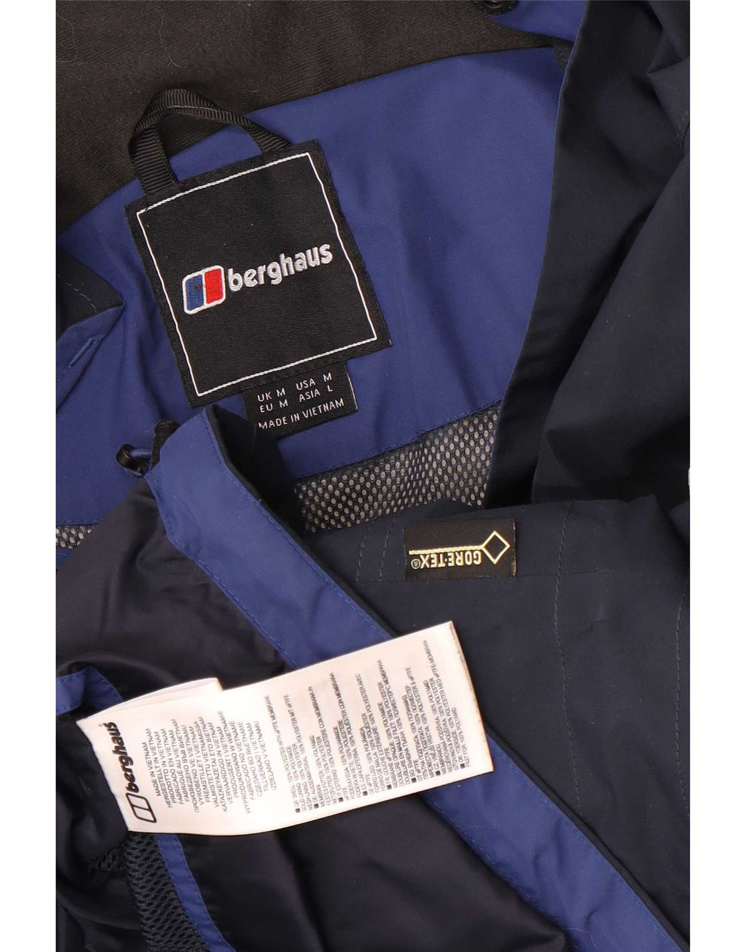 Berghaus Veste de pluie à capuche pour homme UK 38 Bleu marine moyen Polyester