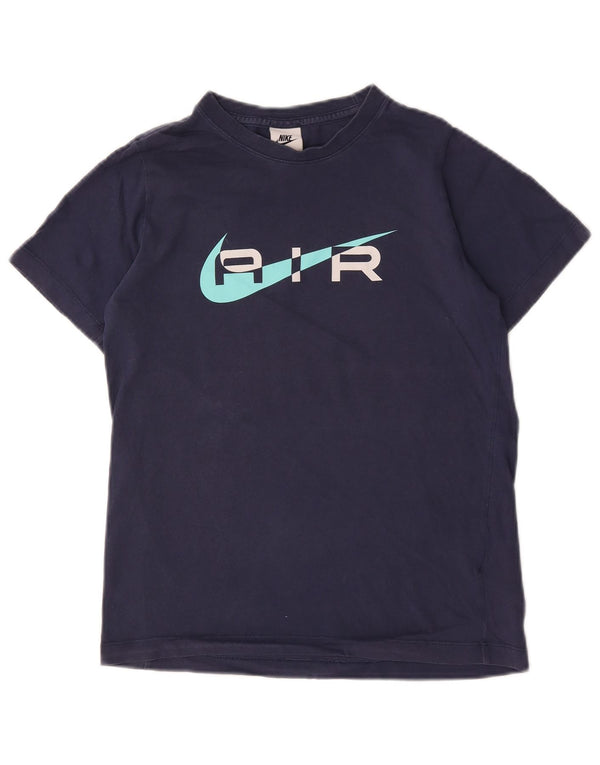 Nike Boys Graphic T-Shirt Top 12-13 Years Large Navy Blue Cotton