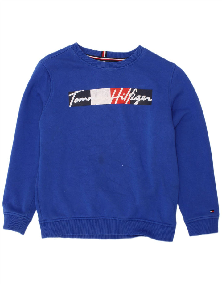 TOMMY HILFIGER Sweat-shirt graphique pour garçon 8-9 ans Bleu moyen en coton