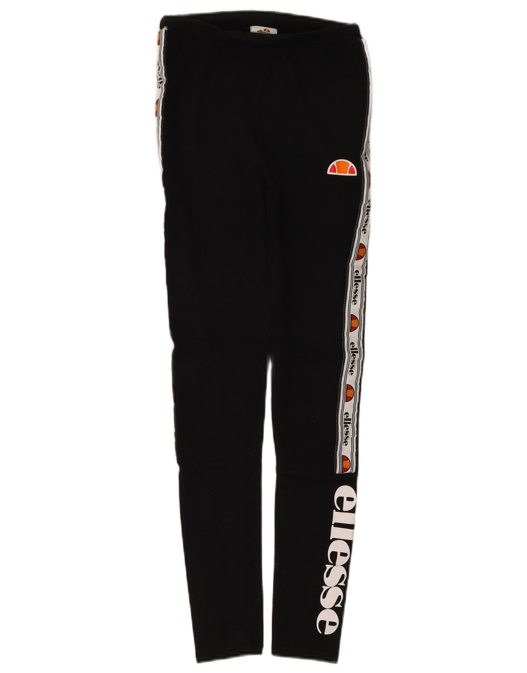 ELLESSE Leggings graphiques pour femmes UK 8 Smal noir colour block coton