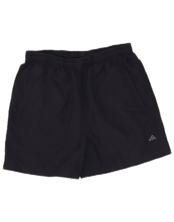Adidas Short de sport pour femme UK 12 Bleu marine moyen Polyester