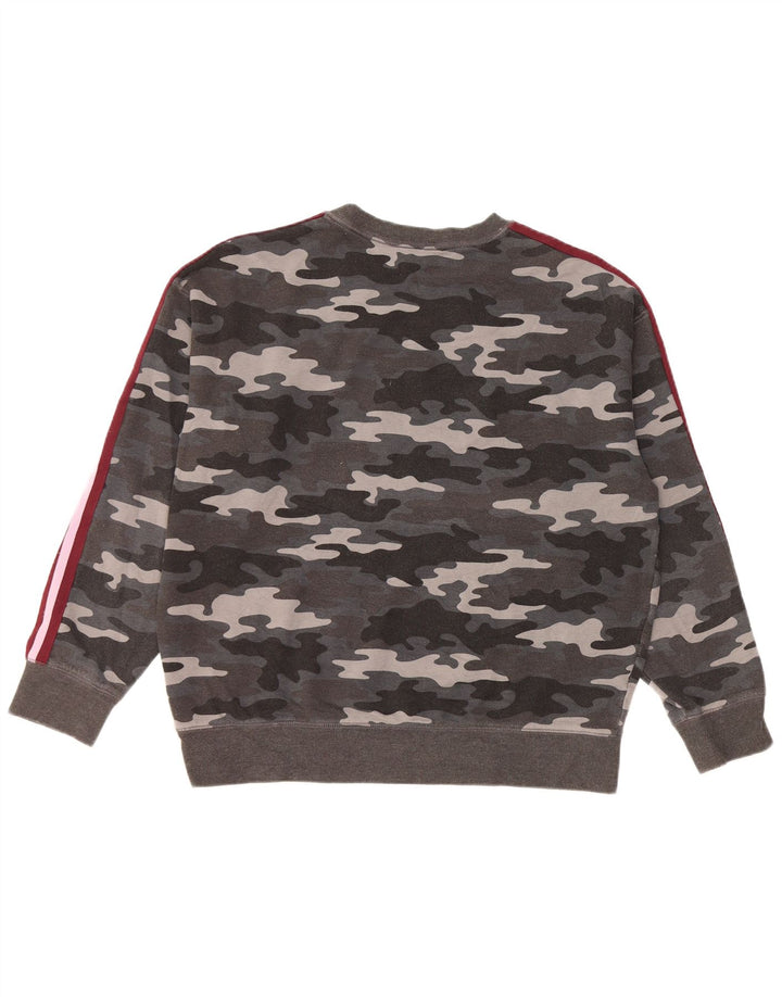 EDDIE BAUER Sweat-shirt pour femme UK 14 Gris moyen Camouflage