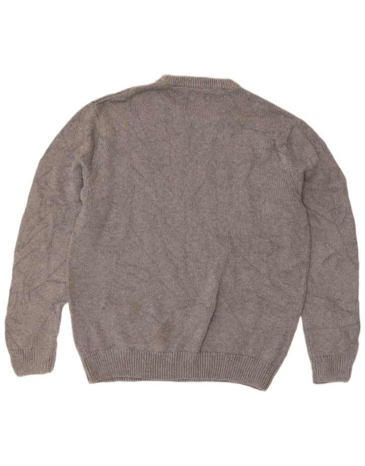 Chaps Pull à col rond coupe classique pour hommes, grand coton gris