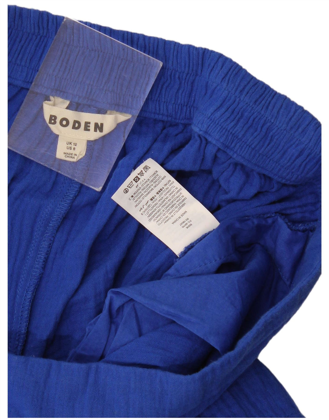Short décontracté Boden pour femme UK 12 Medium W30 Bleu Coton