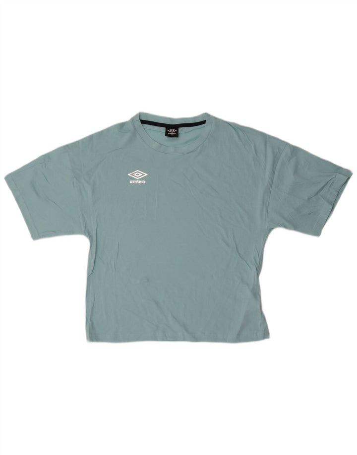 Umbro T-Shirt Femme UK 44 Bleu Moyen Coton