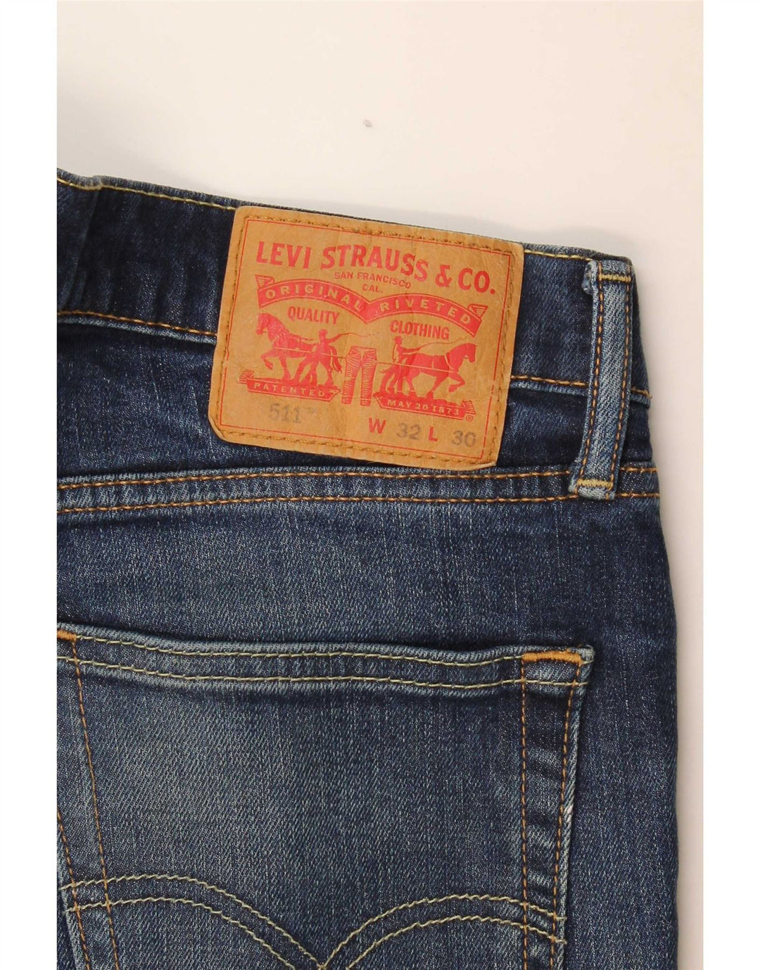 Levi's Jean Slim 511 Femme W32 L30 Bleu Marine Coton