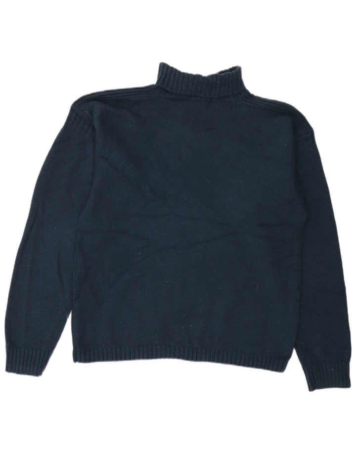 LEVI'S Pull col roulé pour femme UK 18 XL Bleu marine Laine d'agneau
