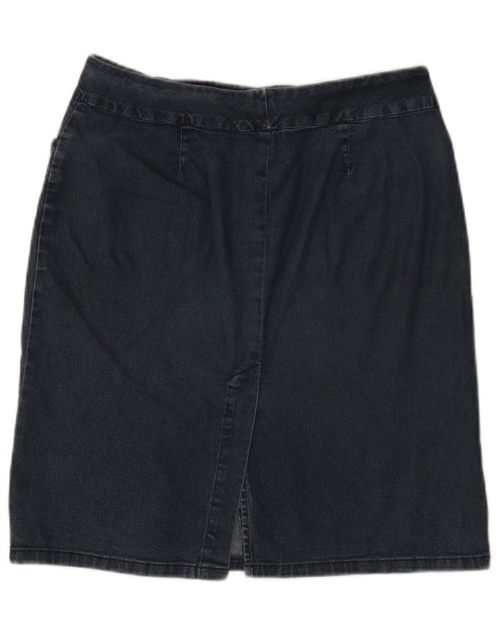 Benetton Jupe En Jean Femme IT 44 Medium W28 Bleu Marine Coton