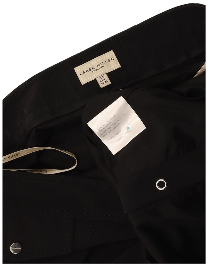 KAREN MILLEN Womens Straight Skirt UK 12 Medium W30  Black Polyester