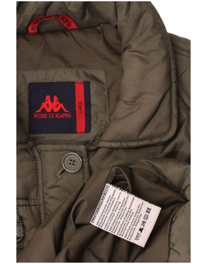Kappa Veste matelassée pour femme UK 16 Large Vert Polyamide