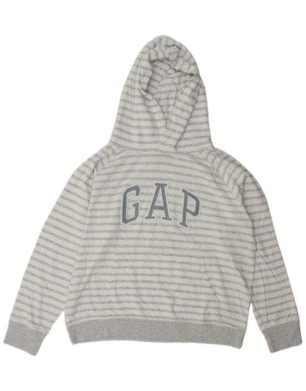 Gap Pull à capuche graphique pour femme UK 18 XL Bleu rayé en coton