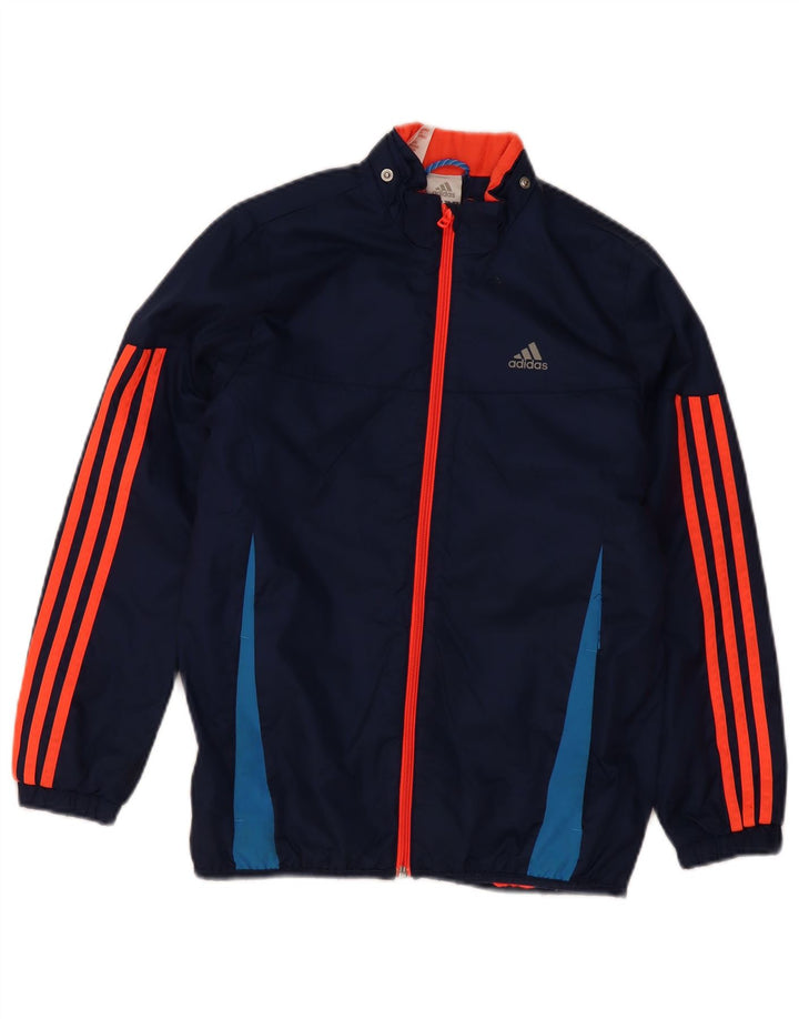 Adidas Veste Coupe-Vent Garçon 11-12 Ans Bleu Marine Colourblock Polyamide