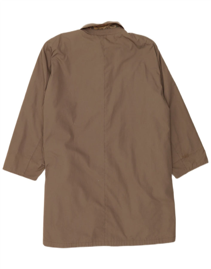 vintage Femmes Réversible Trench Coat UK 20 2XL Beige