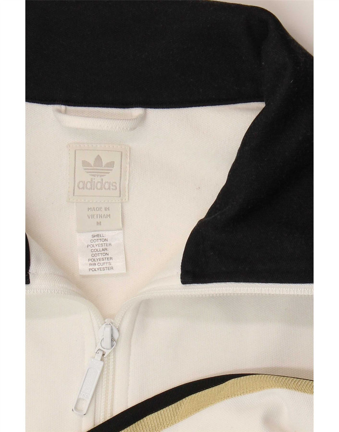 Adidas Veste de survêtement pour homme en polyester color block blanc moyen