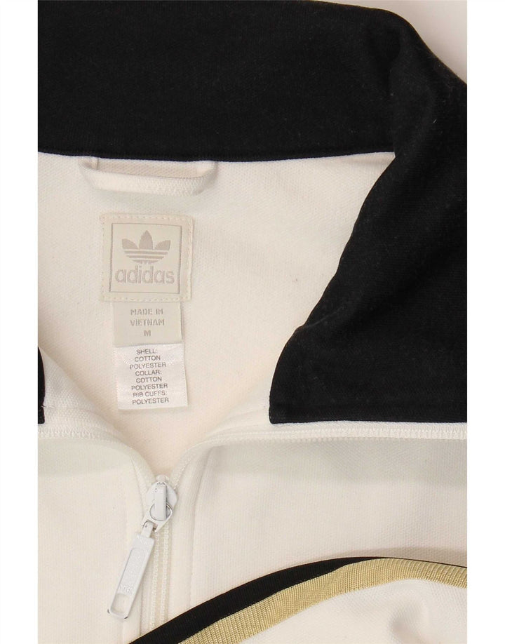 Adidas Veste de survêtement pour homme en polyester color block blanc moyen