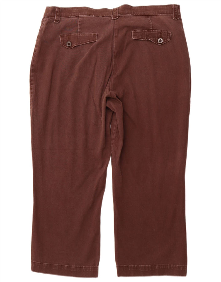 LEE Pantalon court droit pour femme US 18 2XL W36 L24 Coton marron