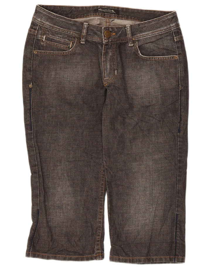 Massimo Dutti Bermuda Denim Femme W28 Coton Gris Moyen