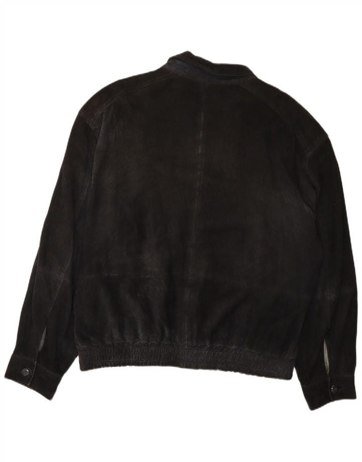 Asgard Veste en Daim Homme IT 54 2XL Cuir Bleu Marine