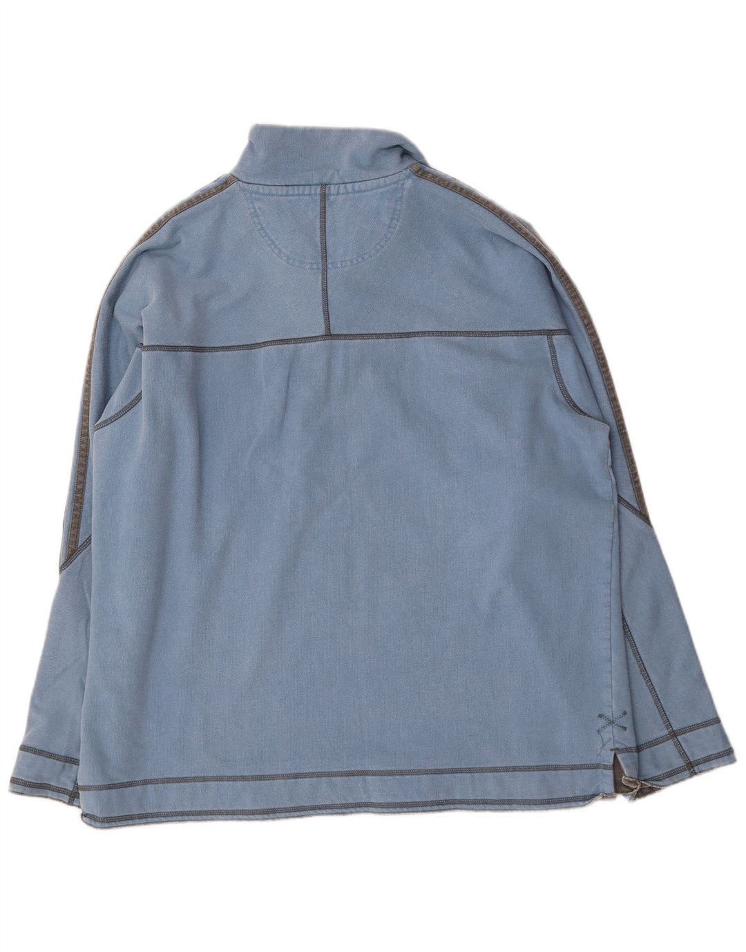 Fat Face Sweat-shirt col zippé pour homme XL en coton bleu
