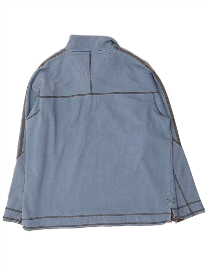 Fat Face Sweat-shirt col zippé pour homme XL en coton bleu