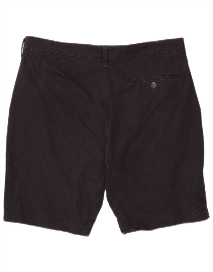 Marks & Spencer Short Chino Homme W34 Large Bleu Marine Coton