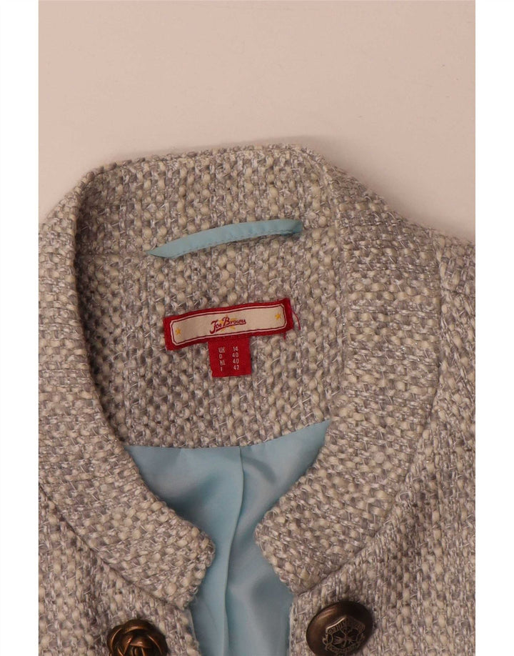 Joe Browns Veste blazer à 3 boutons pour femme UK 14 Gris moyen Acrylique