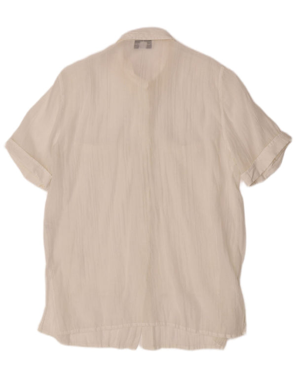 Pierre Cardin Chemisier à manches courtes pour femme UK 16 Large Blanc