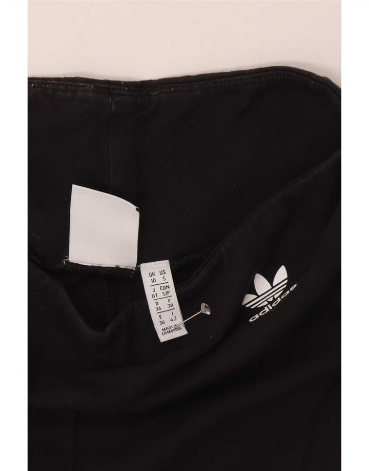 Adidas Leggings graphiques pour femmes UK 10 Small Black Colourblock