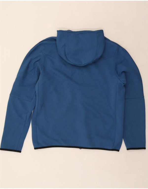 Nike Pull à capuche zippé pour homme en coton rayé bleu grand
