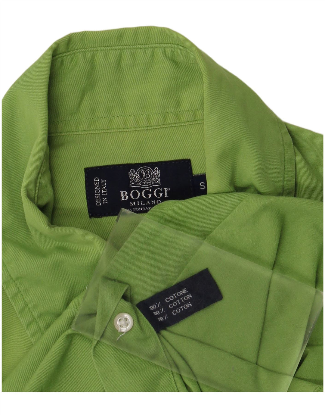 Boggi Chemise Homme Petit Vert Coton