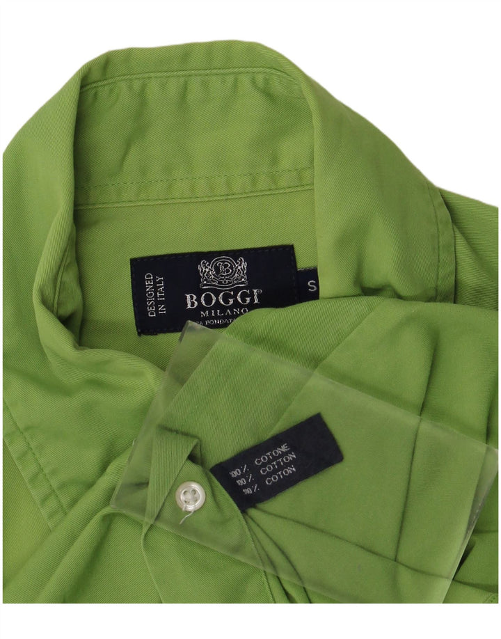 Boggi Chemise Homme Petit Vert Coton