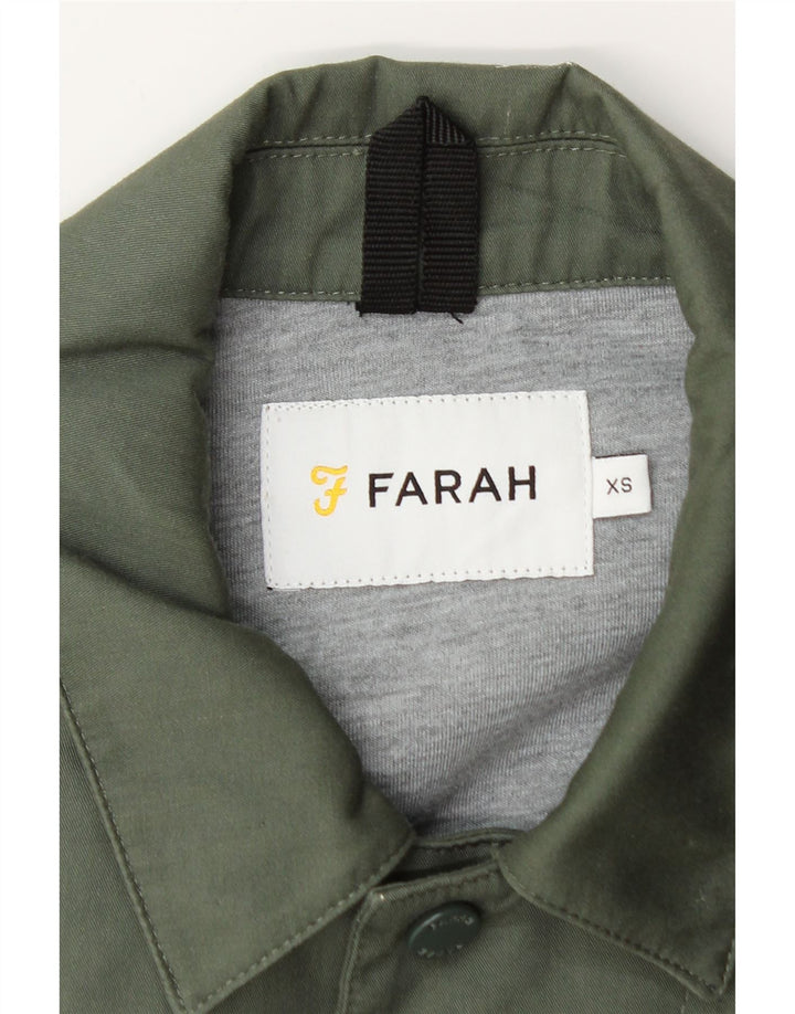 FARAH Veste Bomber Homme UK 34 XS Vert Polyester