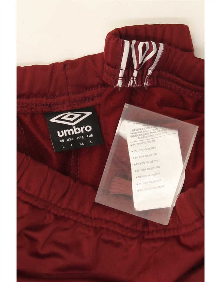 Umbro Short de Sport Graphique Homme Large Bordeaux Polyester