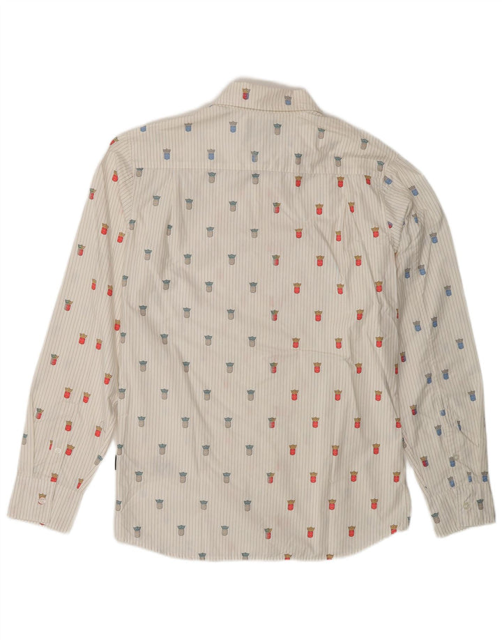 Diesel Chemise graphique 55DSL pour homme en coton à fines rayures blanc moyen