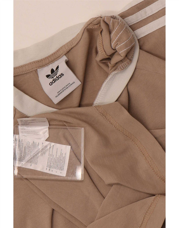 Adidas T-Shirt Homme Haut Petit Marron Coton Rétro