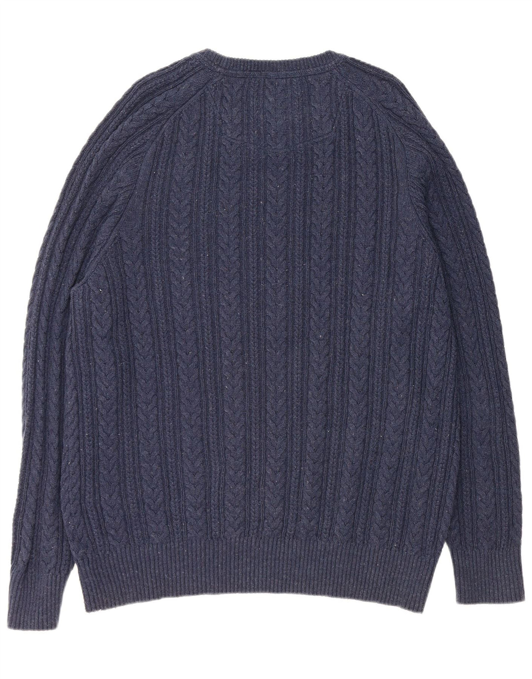 FAT FACE Pull Col Bateau Homme XL Bleu Marine Moucheté Coton