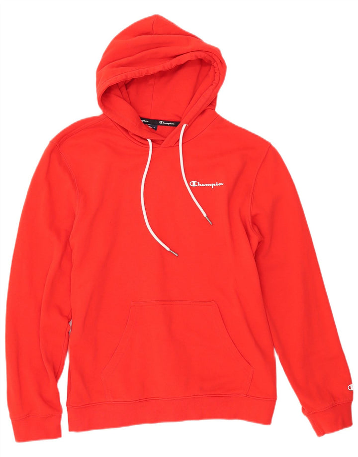 CHAMPION Pull à Capuche Homme Rouge Moyen Coton