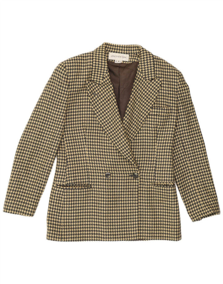 Jones New York Veste blazer pour femme US 4 Petit pied-de-poule beige