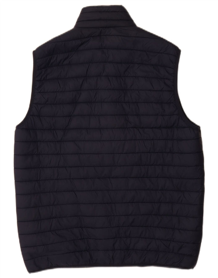 Zara Gilet rembourré pour homme UK 38 Medium Bleu Marine Nylon