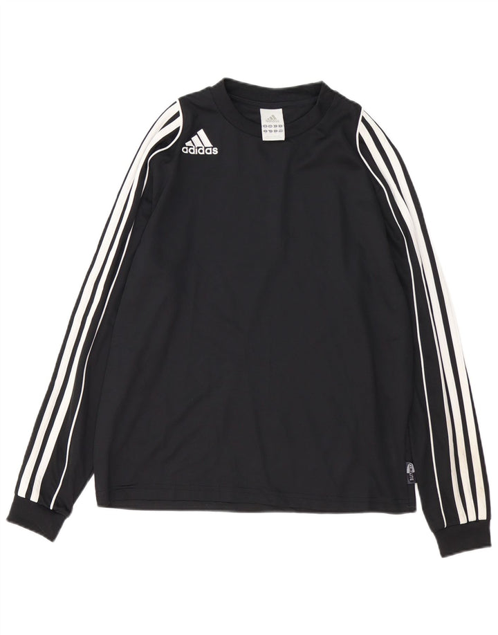 ADIDAS Garçon Climalite Top Manches Longues 13-14 ans Noir Polyester