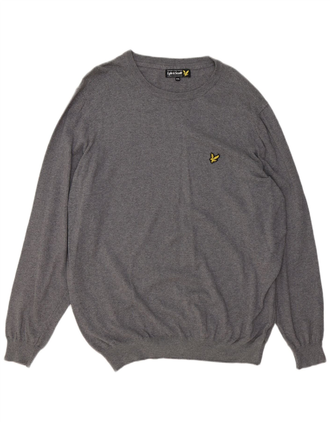 LYLE & SCOTT Pull col bateau pour homme 2XL Gris Coton