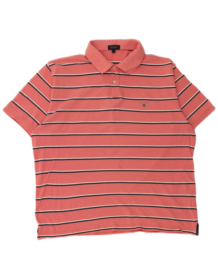 Gant Polo Homme Large Rose Rayé Coton